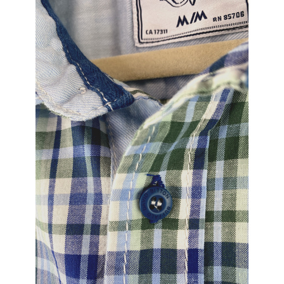 Buffalo David Bitton Multicolor Plaid Short Sleeve Button Up Shirt Mens Medium - Picture 5 of 9
